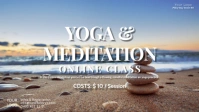 Meditation Workshop Yoga Spirituality Soul Ad Vídeo de portada de Facebook (16:9) template