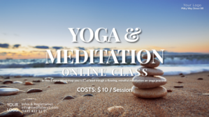 Meditation Workshop Yoga Spirituality Soul Ad Facebook-covervideo (16:9) template