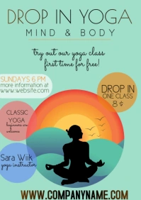 meditation yoga template flyers posters A4