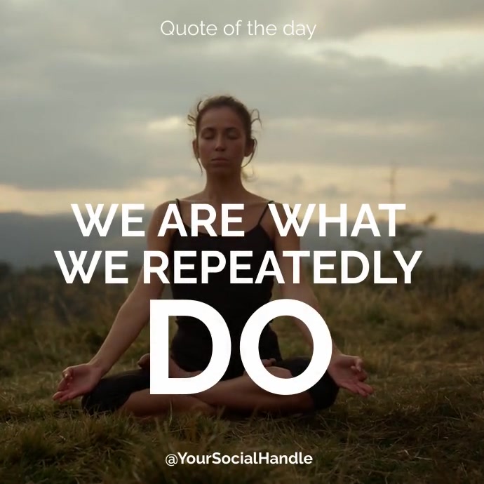 Copy of Meditation Yoga Video Quote Template PosterMyWall