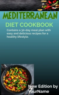Mediterranean cookbook Kindle/Book Covers template