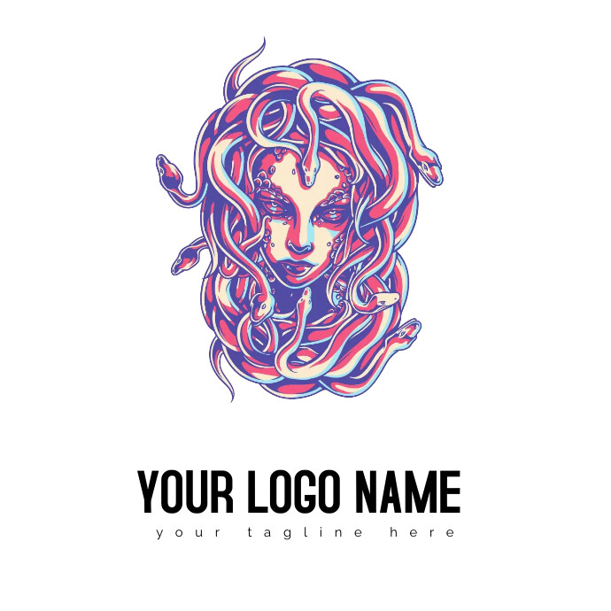 Medusa illustration Logo template