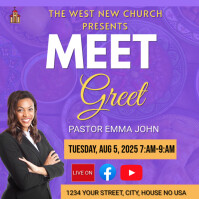 Meet & Greet Ad Flyer Instagram Post template