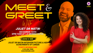 红色 Meet & Greet Blog header Blog overskrift Template