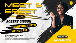 白色 Meet & Greet Blog header Blog overskrift Template
