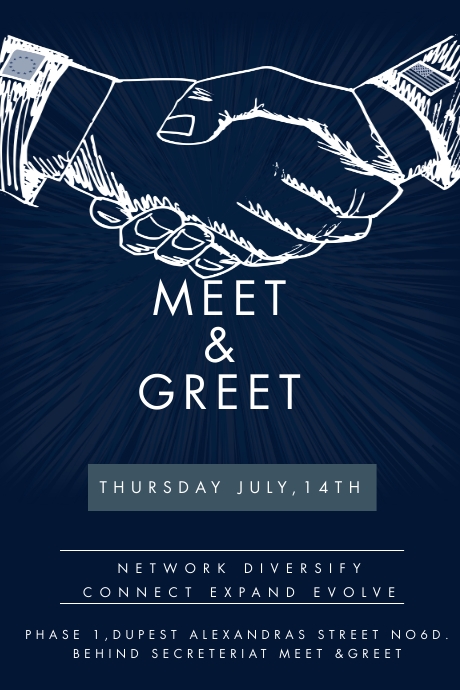 MEET & GREET Template | PosterMyWall