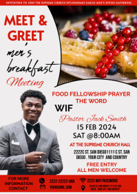 MEET & GREET EVENT BREAKFAST MEETING FLYER A5 template