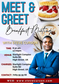 MEET & GREET EVENT BREAKFAST MEETING FLYER A5 template
