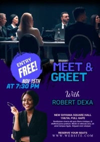Meet & Greet Flyer A5 template