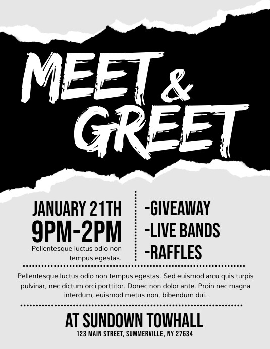 Meet & Greet Flyer Template PosterMyWall