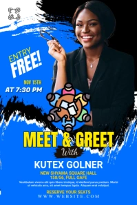 Meet & Greet Flyer Pinterest Graphic template