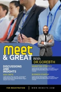 Meet & Greet Flyer Grafik Pinterest template