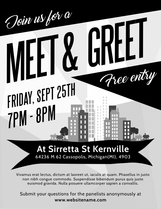 Copy of Meet & Greet Flyer PosterMyWall