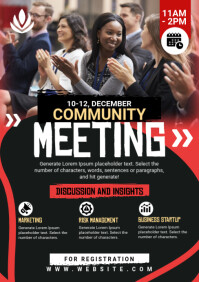 Black Community Meeting A5 Template