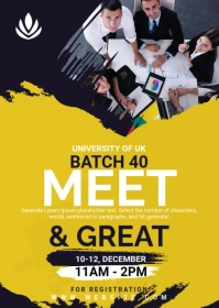 Meet & Greet Flyer A6 template
