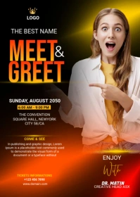Meet & Greet Flyer Template A6