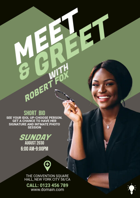 Green Meet and Greet Community Day Flyer Template | PosterMyWall