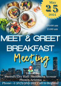 Meet & Greet meeting corporate Poster flyer A5 template