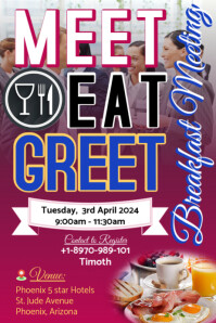 Meet & Greet meeting corporate Poster flyer template