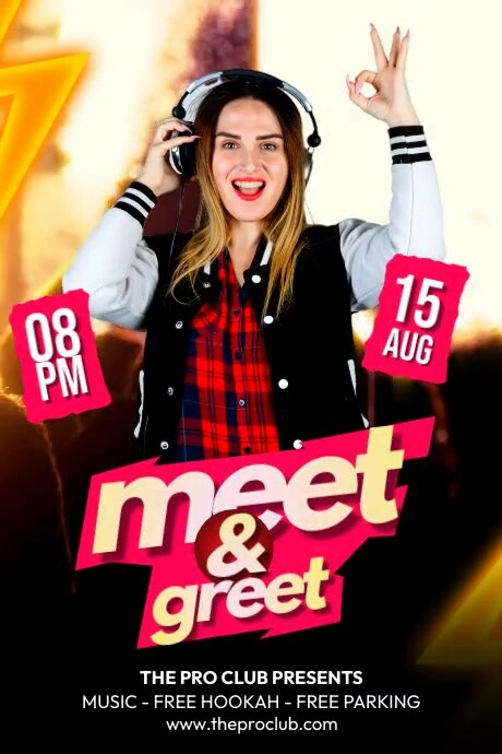 Meet & Greet Party 海报 template