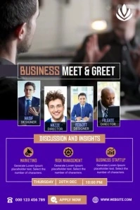 Meet & Greet Pinterest Graphic template
