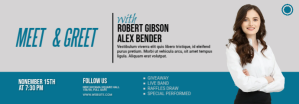 灰色 Meet & Greet Event Tumblr-banner Template