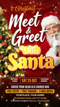 Meet & Greet with Santa Instagram Story template