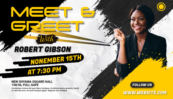 Meet & Greet Blog header template