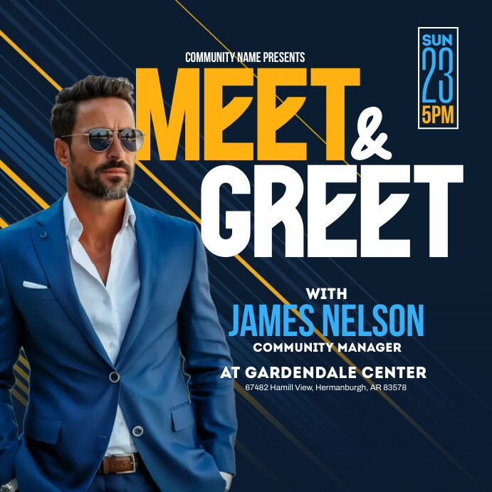 Meet & Greet Wpis na Instagrama template
