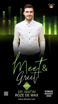 Meet & Greet Digital Display งานแสดงผลงานแบบดิจิทัล (9:16) template