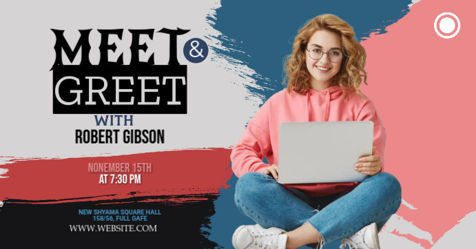 Meet & Greet Facebook Event Cover Template | PosterMyWall