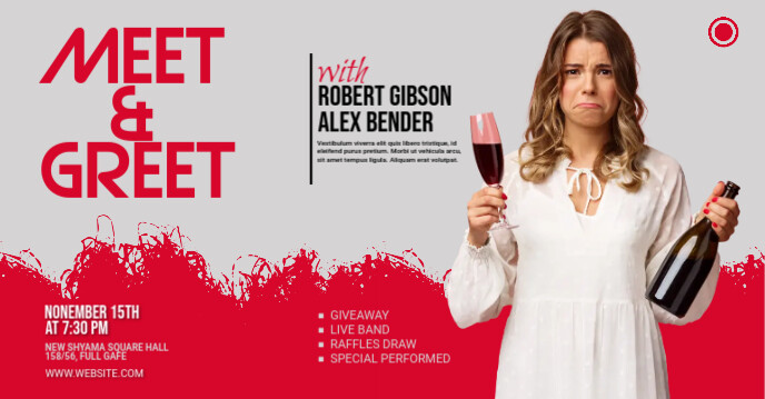 Meet & Greet Facebook Group Cover Photo template