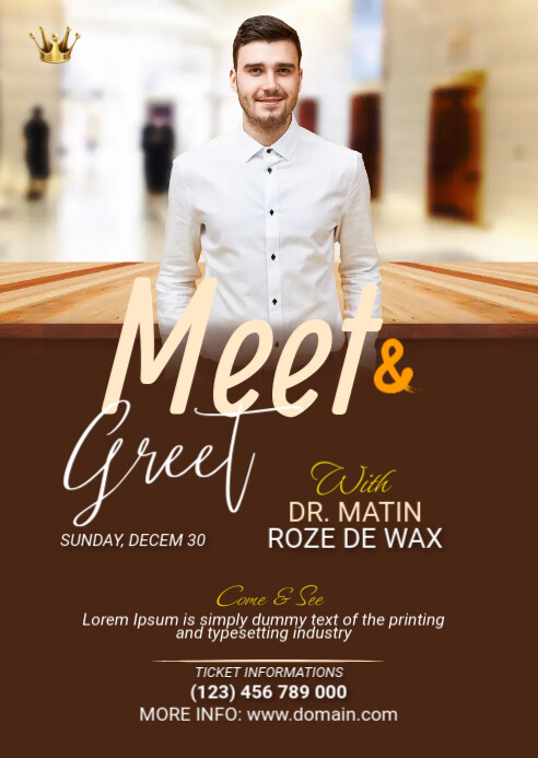 Meet & Greet Flyer A6 template