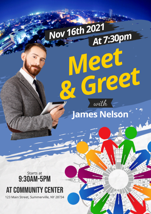 Meet & Greet Flyer A4 template
