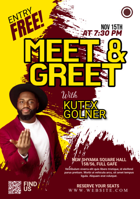 Meet & Greet Flyer A1 template