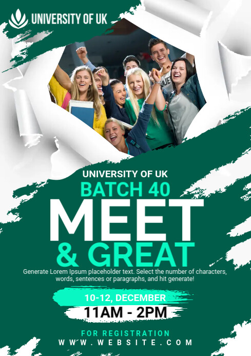 Meet & Greet Flyer A1 template