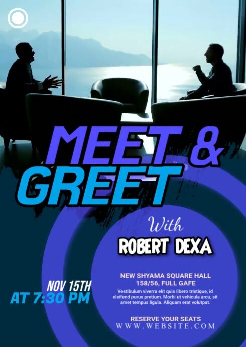 Meet & Greet Flyer A6 template