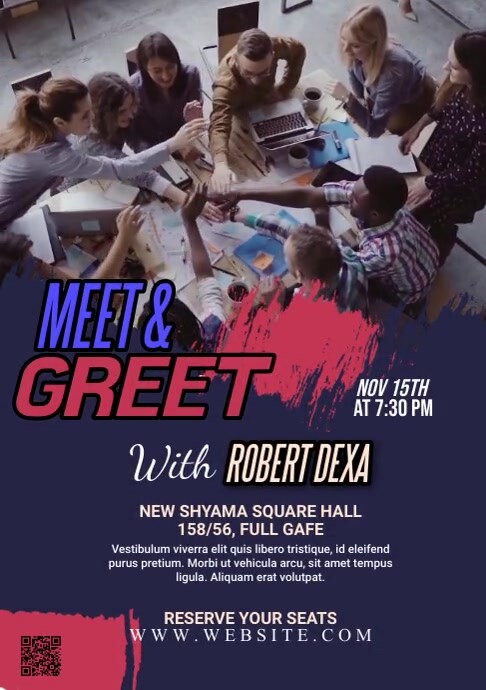 Meet & Greet Flyer A2 template