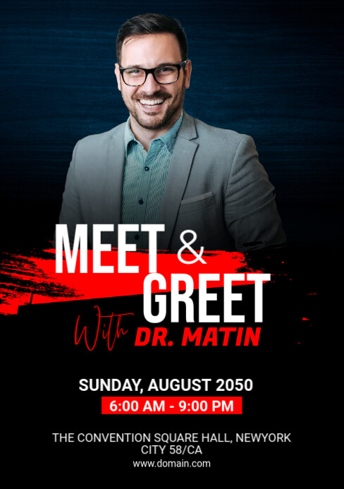 Meet & Greet Flyer Template A5