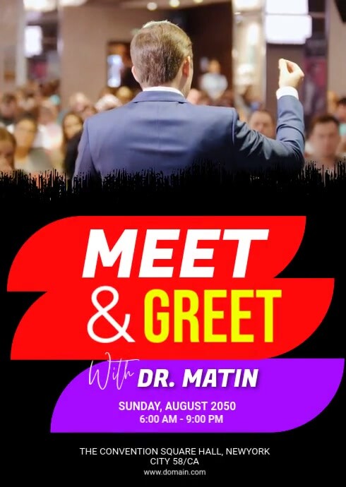 Meet & Greet Flyer Template A6