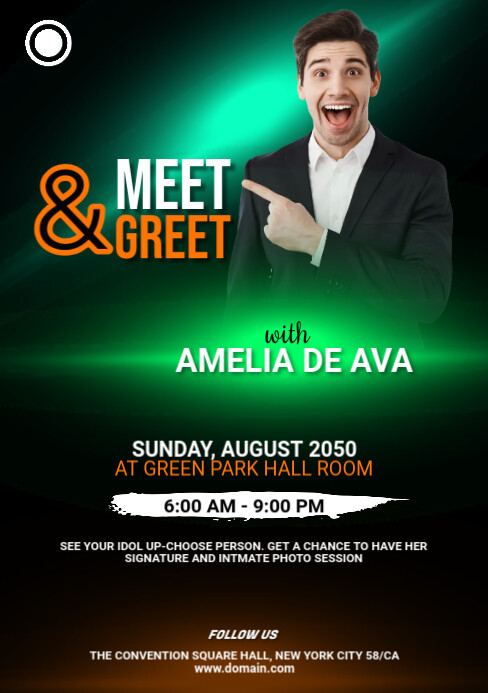 Meet & Greet Flyer Template A5