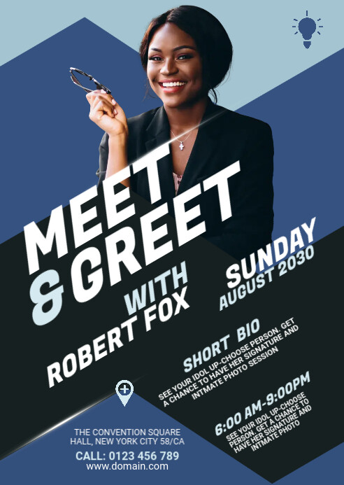 Meet & Greet Flyer Template A6