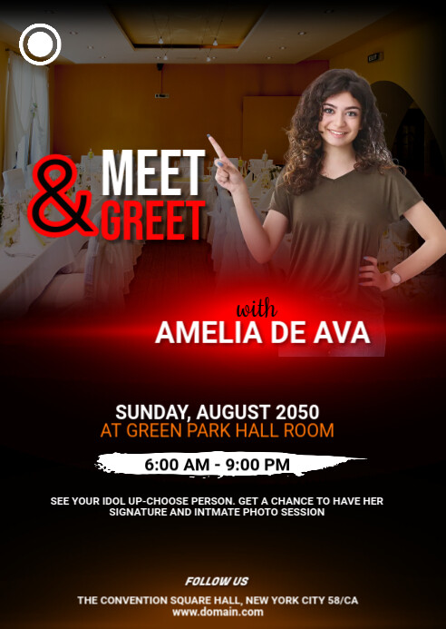 Meet & Greet Flyer Template A6