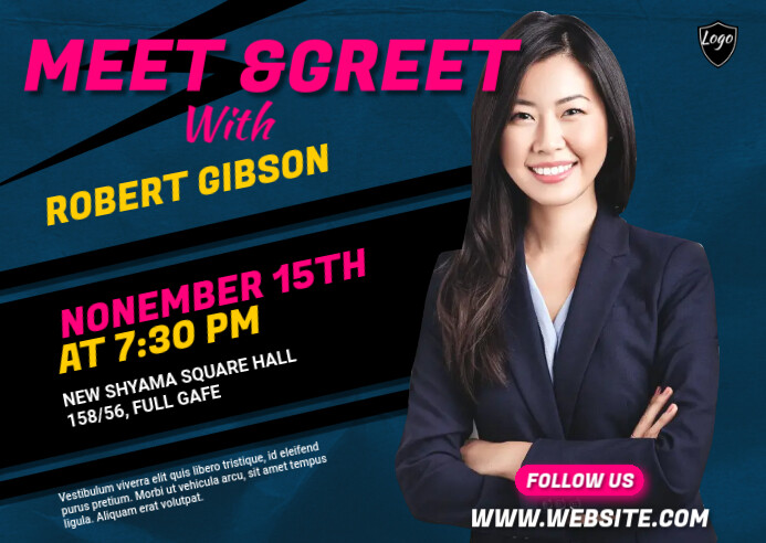 Meet & Greet Post  Card Pocztówka template