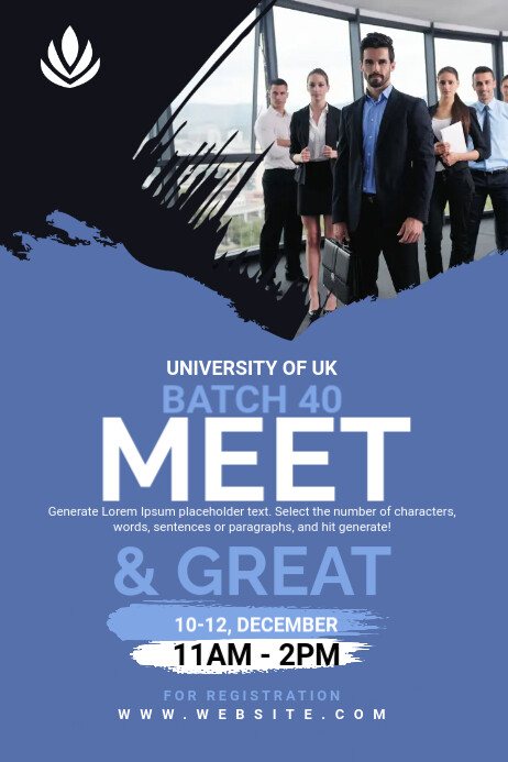 Meet & Greet Poster Plakat template