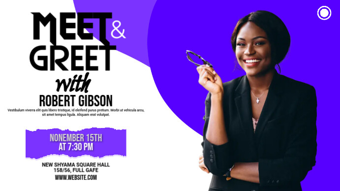 Meet & Greet Twitch Banner template