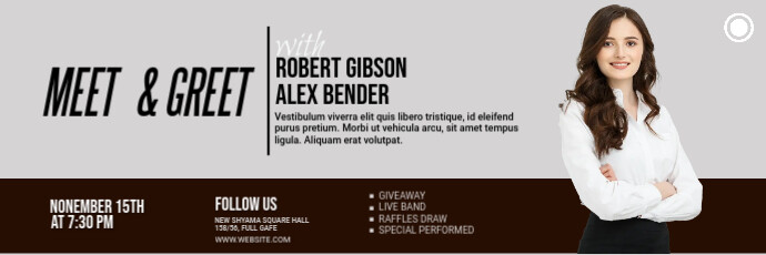 Meet & Greet Twitter Header template