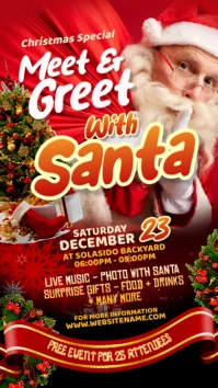Meet & Greet with Santa Instagram Story template