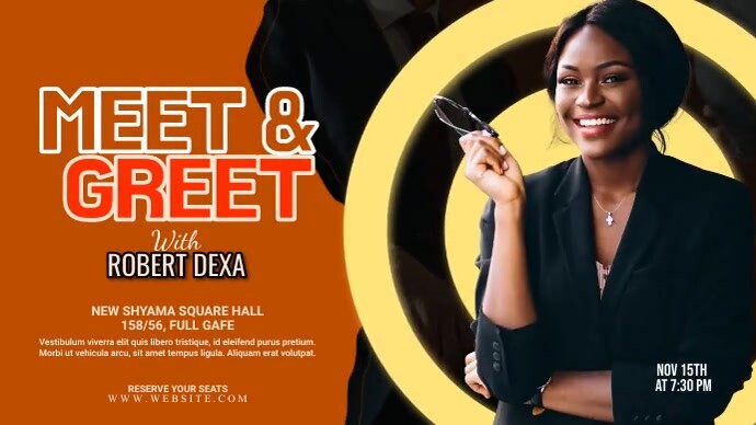 Meet & Greet You Tube Channel Cover Zdjęcie tytułowe kanału na YouTube template