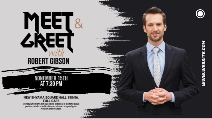 Meet & Greet You Tube Channel Cover template